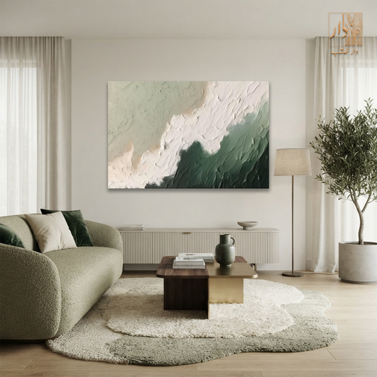 Canvas Wall Art – Sage Waves